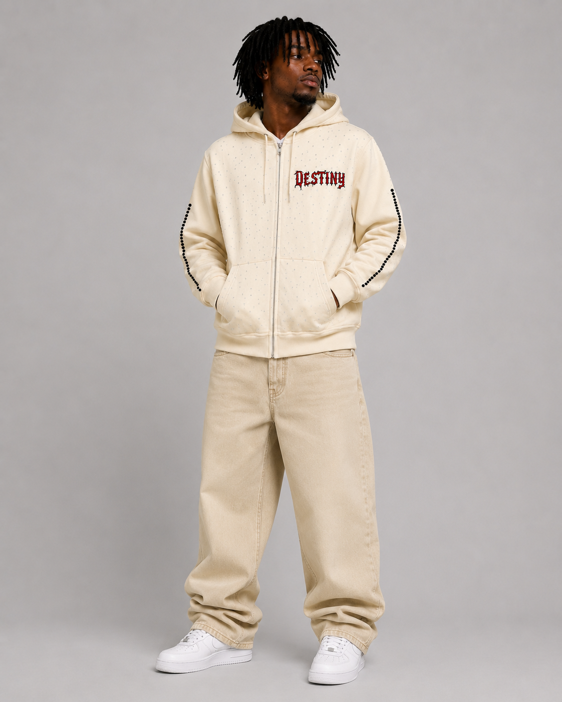 BEIGE CHOSEN HOODIE